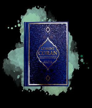 Le Noble Coran  (arabe/français/phonétique) en 4 Couleurs bleu