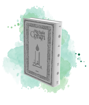 Le Coran - Traduit Et Annoté Par Abdallah Penot- COUVERTURE DAIM CARTONNÉE - BORD DORÉE - COLORIE GRIS CLAIRE