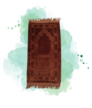 Tapis bébé / enfant musulman couleur unie avec motifs (plusieurs couleurs disponibles)