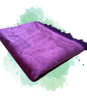 Tapis de prière musulman ultra-doux - Couleur unie mauve-violet sans motif