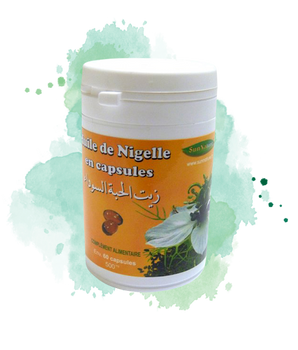 Huile de Nigelle en capsules - Complément alimentaire (pot de 60 gélules de 500 Mg)